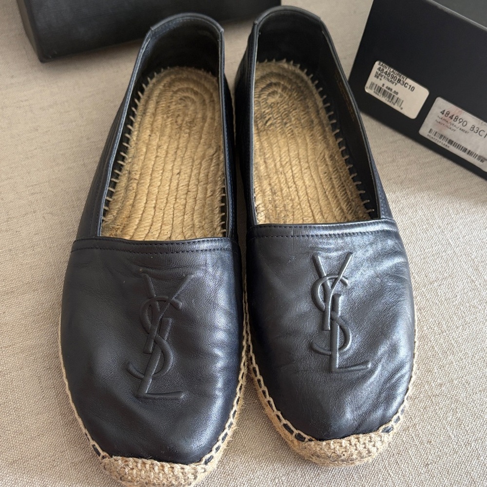 Saint Laurent Navy Espadrilles